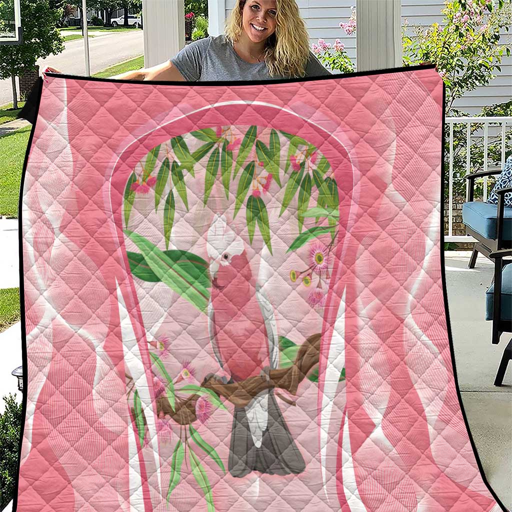Galah Cockatoo Australia Quilt Aussie Native Eucalyptus Caesia Flowers