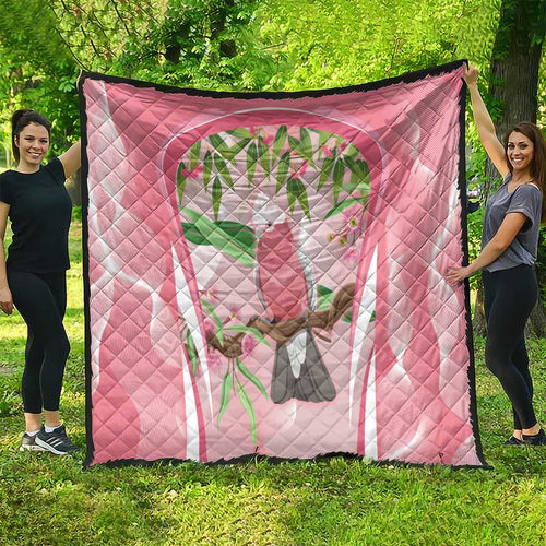 Galah Cockatoo Australia Quilt Aussie Native Eucalyptus Caesia Flowers