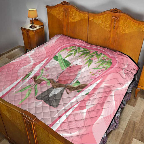 Galah Cockatoo Australia Quilt Aussie Native Eucalyptus Caesia Flowers
