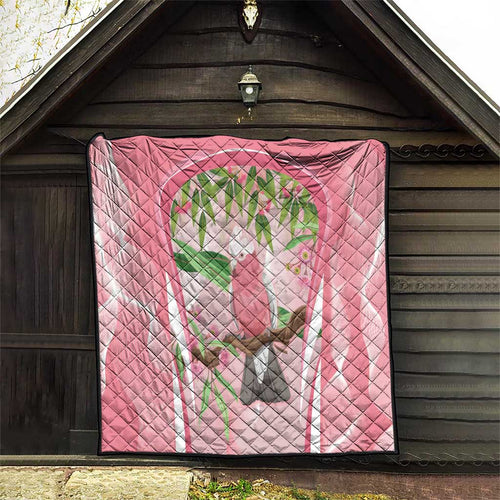 Galah Cockatoo Australia Quilt Aussie Native Eucalyptus Caesia Flowers