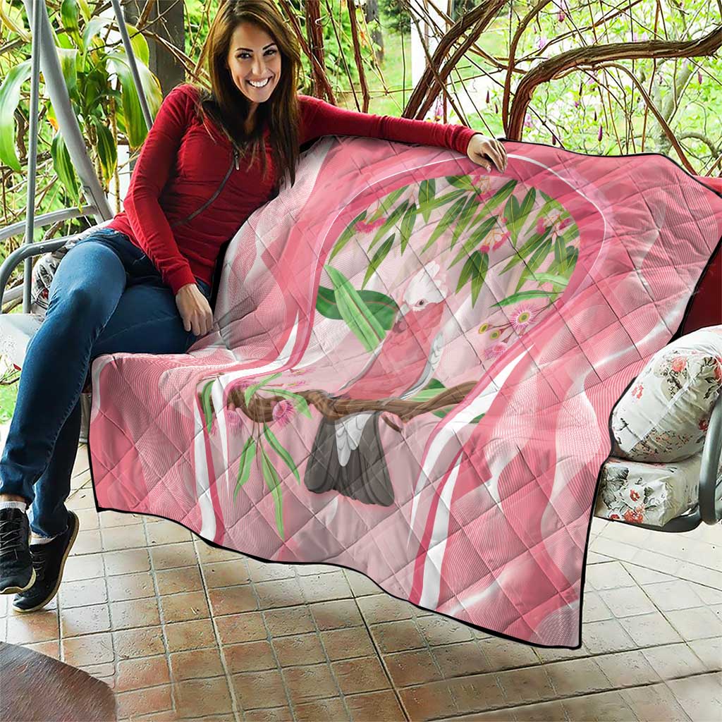 Galah Cockatoo Australia Quilt Aussie Native Eucalyptus Caesia Flowers