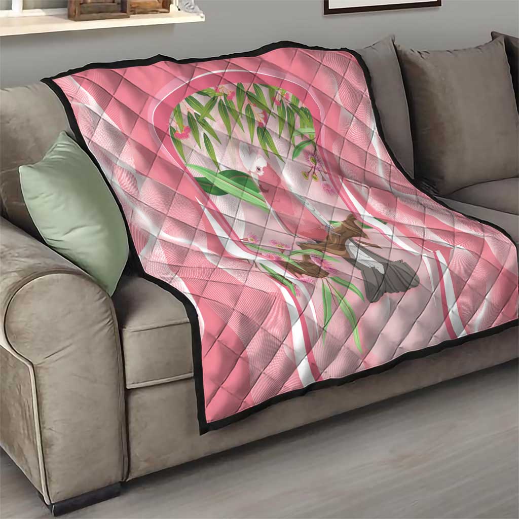 Galah Cockatoo Australia Quilt Aussie Native Eucalyptus Caesia Flowers