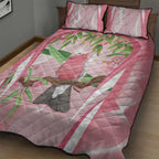Galah Cockatoo Australia Quilt Bed Set Aussie Native Eucalyptus Caesia Flowers