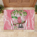 Galah Cockatoo Australia Rubber Doormat Aussie Native Eucalyptus Caesia Flowers