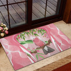 Galah Cockatoo Australia Rubber Doormat Aussie Native Eucalyptus Caesia Flowers