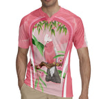 Galah Cockatoo Australia Rugby Jersey Aussie Native Eucalyptus Caesia Flowers