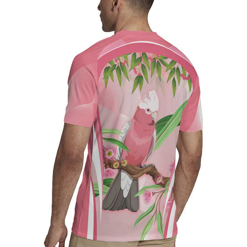 Galah Cockatoo Australia Rugby Jersey Aussie Native Eucalyptus Caesia Flowers