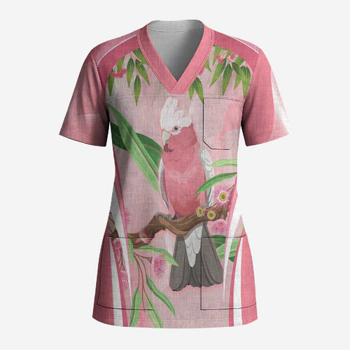 Galah Cockatoo Australia Scrub Top Aussie Native Eucalyptus Caesia Flowers
