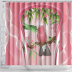 Galah Cockatoo Australia Shower Curtain Aussie Native Eucalyptus Caesia Flowers
