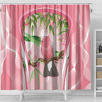 Galah Cockatoo Australia Shower Curtain Aussie Native Eucalyptus Caesia Flowers