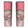 Galah Cockatoo Australia Skinny Tumbler Aussie Native Eucalyptus Caesia Flowers