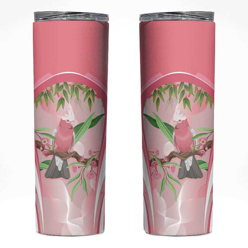 Galah Cockatoo Australia Skinny Tumbler Aussie Native Eucalyptus Caesia Flowers