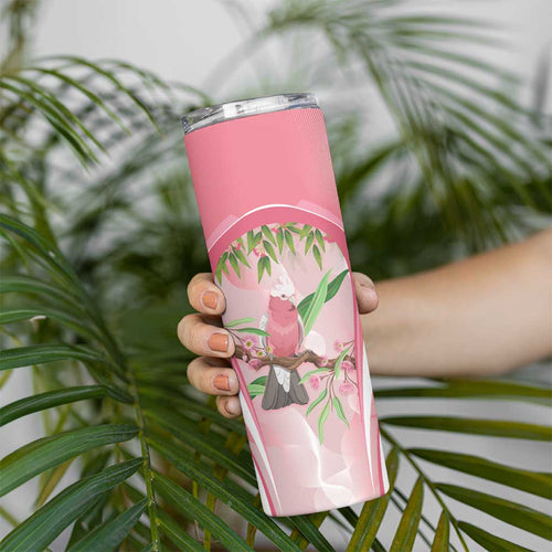 Galah Cockatoo Australia Skinny Tumbler Aussie Native Eucalyptus Caesia Flowers