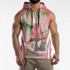 Galah Cockatoo Australia Sleeveless Hoodie Aussie Native Eucalyptus Caesia Flowers