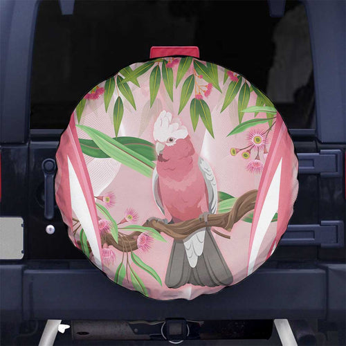 Galah Cockatoo Australia Spare Tire Cover Aussie Native Eucalyptus Caesia Flowers