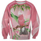 Galah Cockatoo Australia Sweatshirt Aussie Native Eucalyptus Caesia Flowers