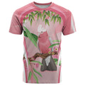 Galah Cockatoo Australia T Shirt Aussie Native Eucalyptus Caesia Flowers