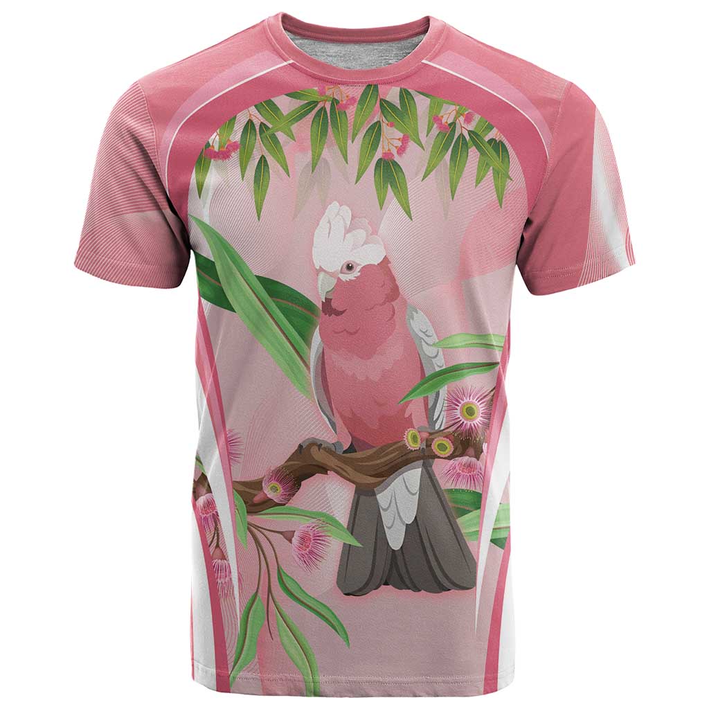 Galah Cockatoo Australia T Shirt Aussie Native Eucalyptus Caesia Flowers