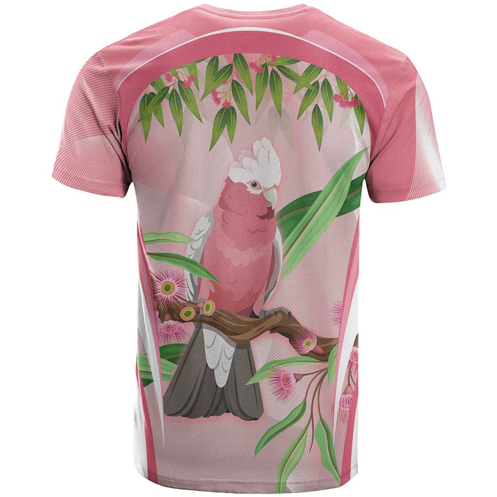 Galah Cockatoo Australia T Shirt Aussie Native Eucalyptus Caesia Flowers