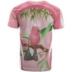 Galah Cockatoo Australia T Shirt Aussie Native Eucalyptus Caesia Flowers