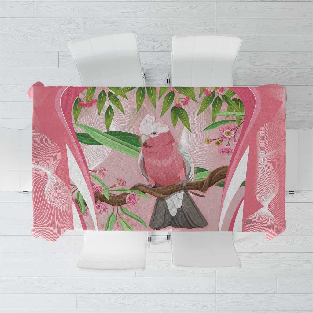 Galah Cockatoo Australia Tablecloth Aussie Native Eucalyptus Caesia Flowers