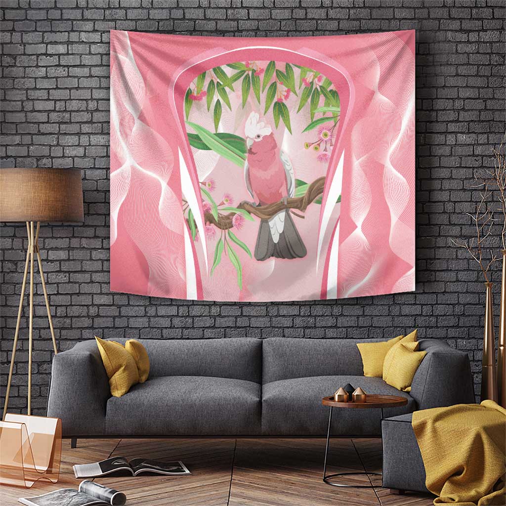 Galah Cockatoo Australia Tapestry Aussie Native Eucalyptus Caesia Flowers