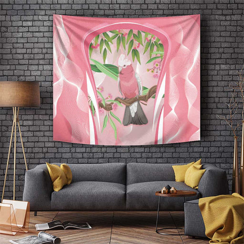 Galah Cockatoo Australia Tapestry Aussie Native Eucalyptus Caesia Flowers