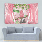 Galah Cockatoo Australia Tapestry Aussie Native Eucalyptus Caesia Flowers