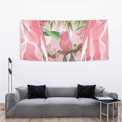 Galah Cockatoo Australia Tapestry Aussie Native Eucalyptus Caesia Flowers