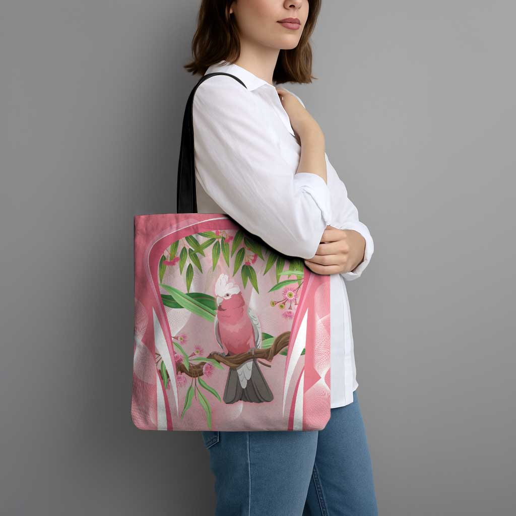 Galah Cockatoo Australia Tote Bag Aussie Native Eucalyptus Caesia Flowers