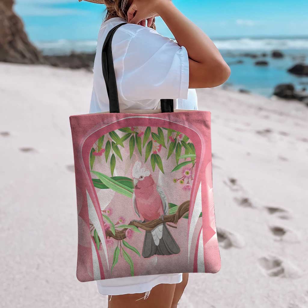 Galah Cockatoo Australia Tote Bag Aussie Native Eucalyptus Caesia Flowers