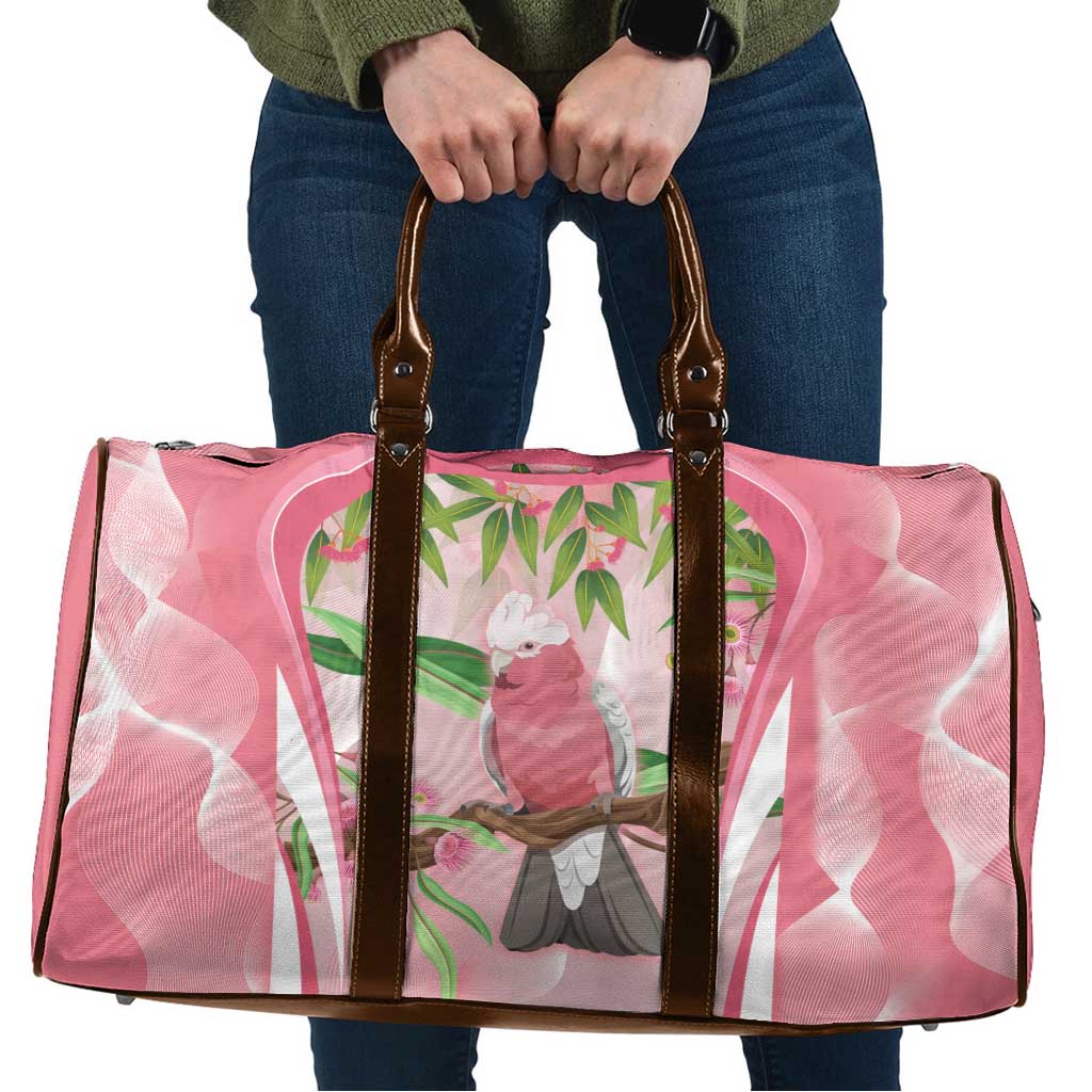 Galah Cockatoo Australia Travel Bag Aussie Native Eucalyptus Caesia Flowers