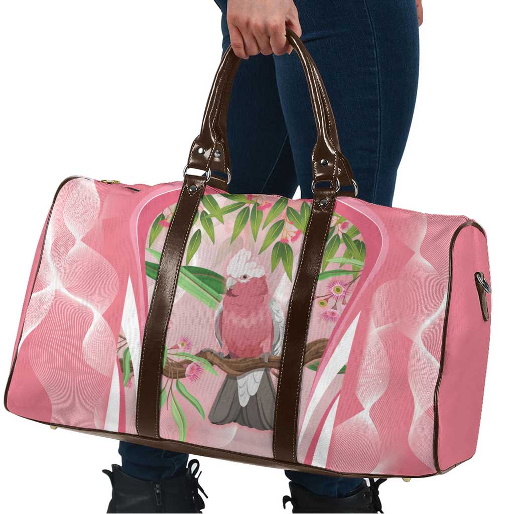 Galah Cockatoo Australia Travel Bag Aussie Native Eucalyptus Caesia Flowers