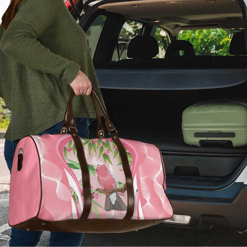 Galah Cockatoo Australia Travel Bag Aussie Native Eucalyptus Caesia Flowers