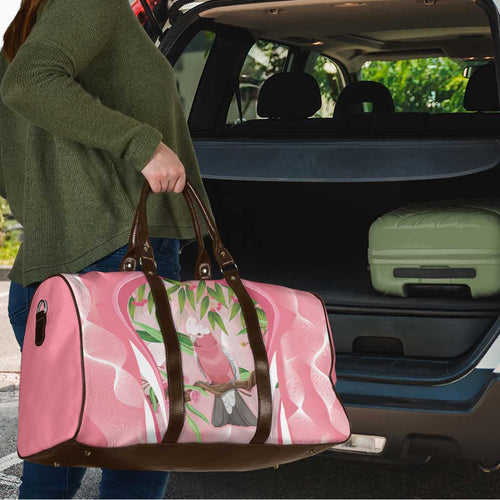 Galah Cockatoo Australia Travel Bag Aussie Native Eucalyptus Caesia Flowers