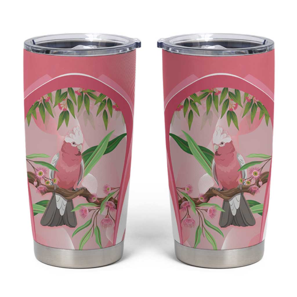 Galah Cockatoo Australia Tumbler Cup Aussie Native Eucalyptus Caesia Flowers