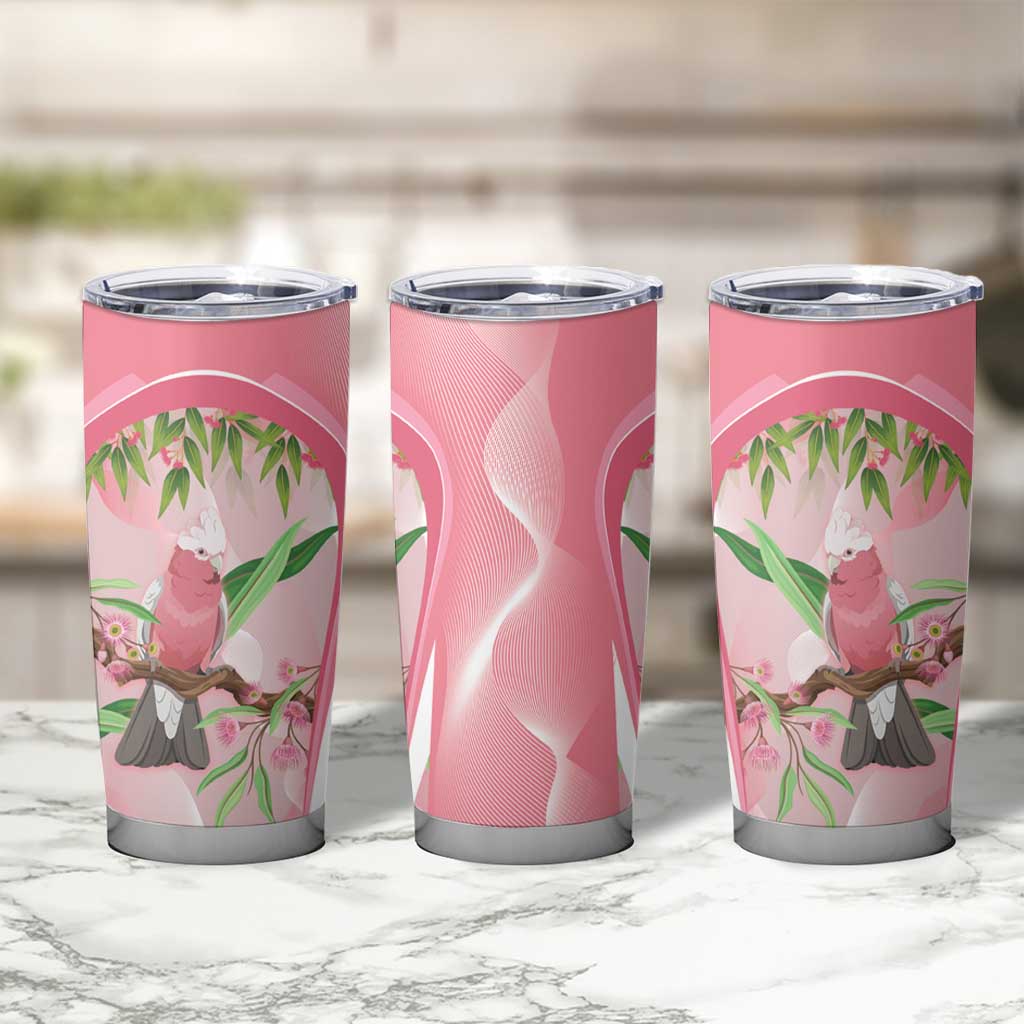 Galah Cockatoo Australia Tumbler Cup Aussie Native Eucalyptus Caesia Flowers