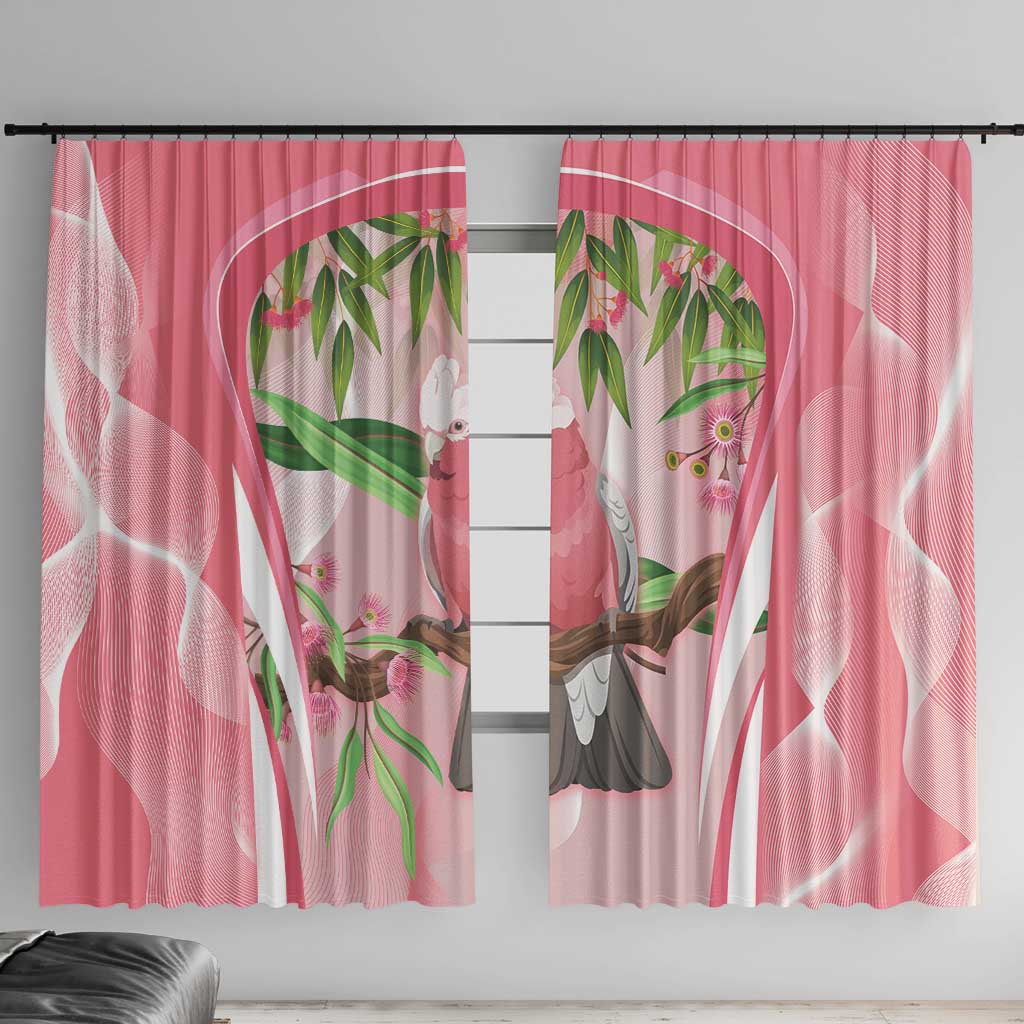 Galah Cockatoo Australia Window Curtain Aussie Native Eucalyptus Caesia Flowers