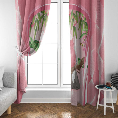 Galah Cockatoo Australia Window Curtain Aussie Native Eucalyptus Caesia Flowers