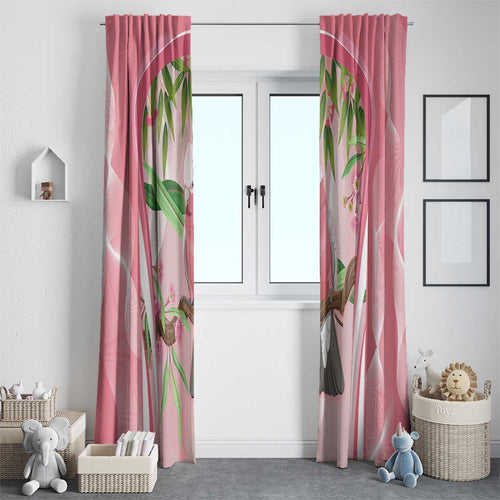 Galah Cockatoo Australia Window Curtain Aussie Native Eucalyptus Caesia Flowers