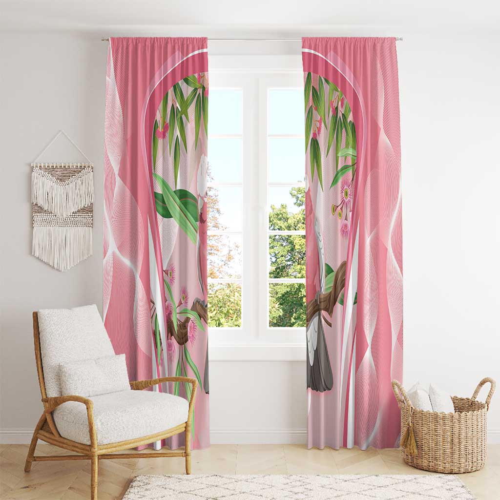 Galah Cockatoo Australia Window Curtain Aussie Native Eucalyptus Caesia Flowers