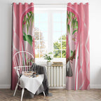 Galah Cockatoo Australia Window Curtain Aussie Native Eucalyptus Caesia Flowers