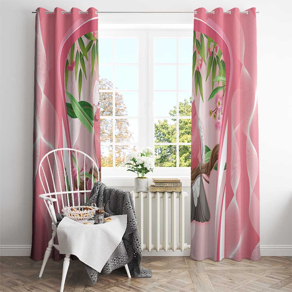 Galah Cockatoo Australia Window Curtain Aussie Native Eucalyptus Caesia Flowers