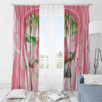 Galah Cockatoo Australia Window Curtain Aussie Native Eucalyptus Caesia Flowers