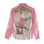 Galah Cockatoo Australia Women Casual Shirt Aussie Native Eucalyptus Caesia Flowers