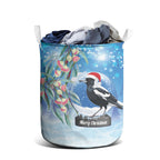 Australia Magpie Christmas In July Laundry Basket Eucalyptus Snow Globe Merry Xmas