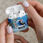 Australia Magpie Christmas In July AirPods Case Eucalyptus Snow Globe Merry Xmas