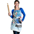 Australia Magpie Christmas In July Apron Eucalyptus Snow Globe Merry Xmas