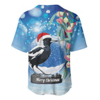 Australia Magpie Christmas In July Baseball Jersey Eucalyptus Snow Globe Merry Xmas