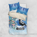 Australia Magpie Christmas In July Bedding Set Eucalyptus Snow Globe Merry Xmas